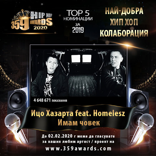 ico hazarta feat. homelesz imam chovek - Най-добра хип хоп колаборация 2019
